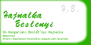 hajnalka beslenyi business card